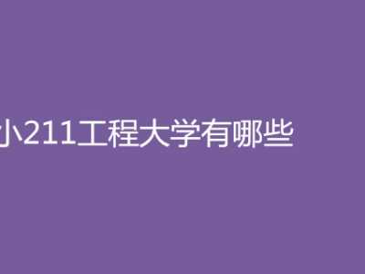 小211大学名单 小211工程大学有哪些